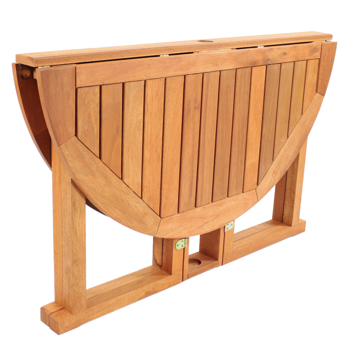 Sunnydaze 47.25" Malaysian Hardwood Gateleg Outdoor Dining Table