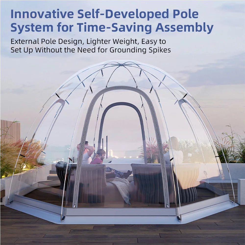 tent,Tent - Bubble Tent Weatherproof Shelter - Winter Tent Party Tent 8-10 Shelter Party Cold-resistant Pop Bubble Weather Proof Pod 8-10 Person Bubble - Oversize Weather