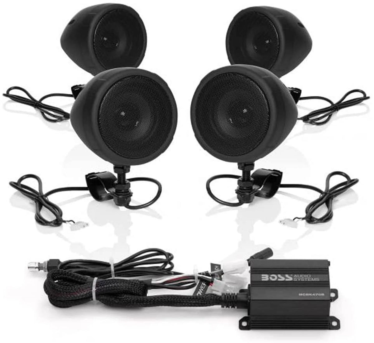 Boss Audio Systems MCBK470B Motorcycle Speaker Amplifier, Bluetooth, 3?Speakers