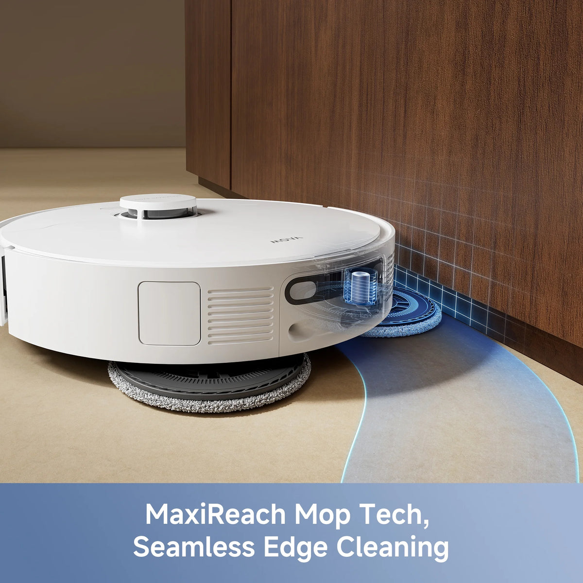 Mova E40 Ultra Robot Vacuum and Mop with Cleaning Solution, 19,000Pa Suction, Extenable & Liftable Mop, All-in-One Station, Auto-Empty, Auto Washing & Hot Air Drying, 360Obstacle Avoidance