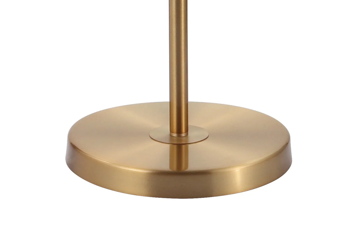 JONATHAN Y Jemma 60" Crystal/Metal LED Floor Lamp, Brass Gold / Clear, JYL9005B