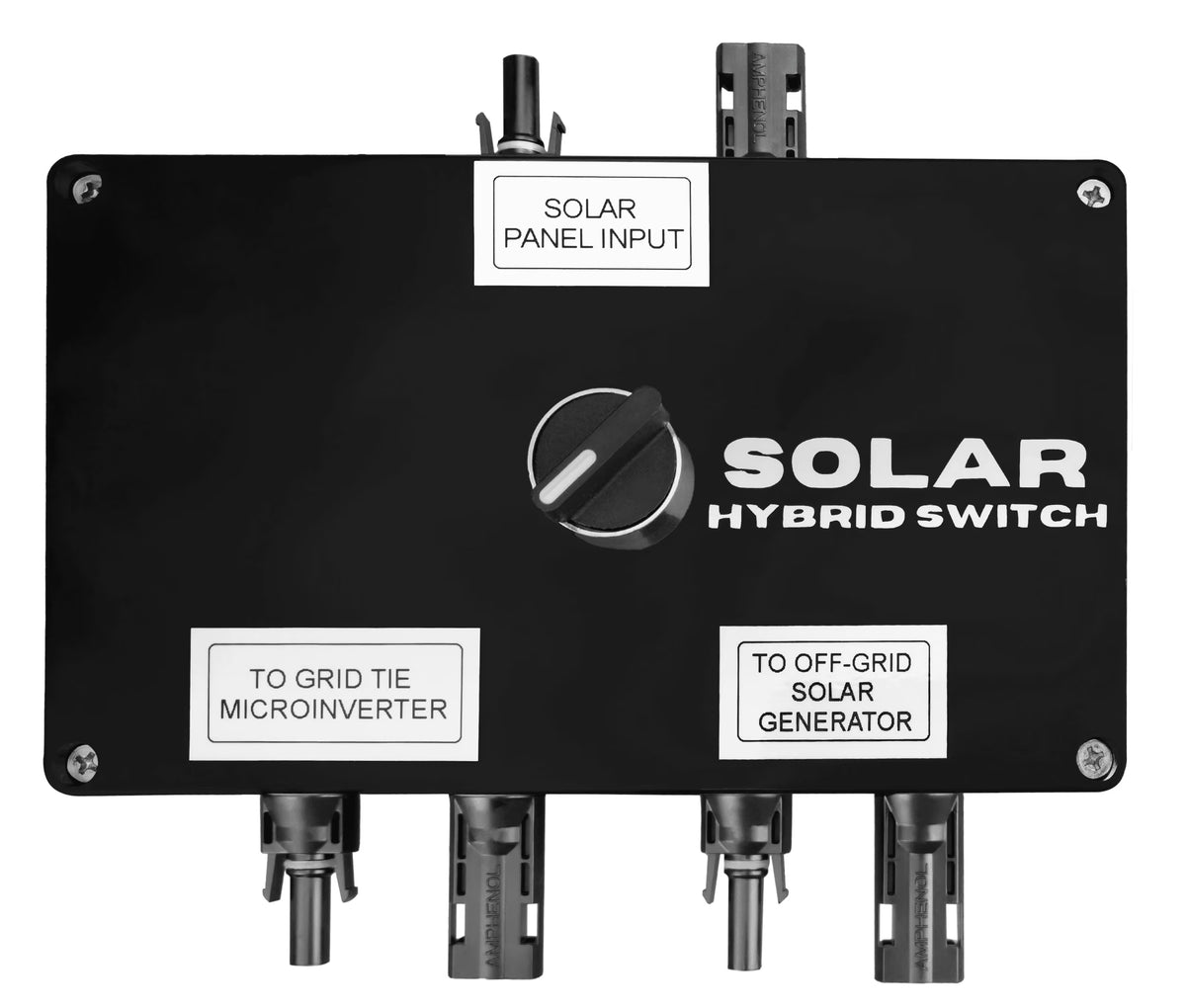 Solar Hybrid Switch - on and off grid switch for any solar panel, made in USA