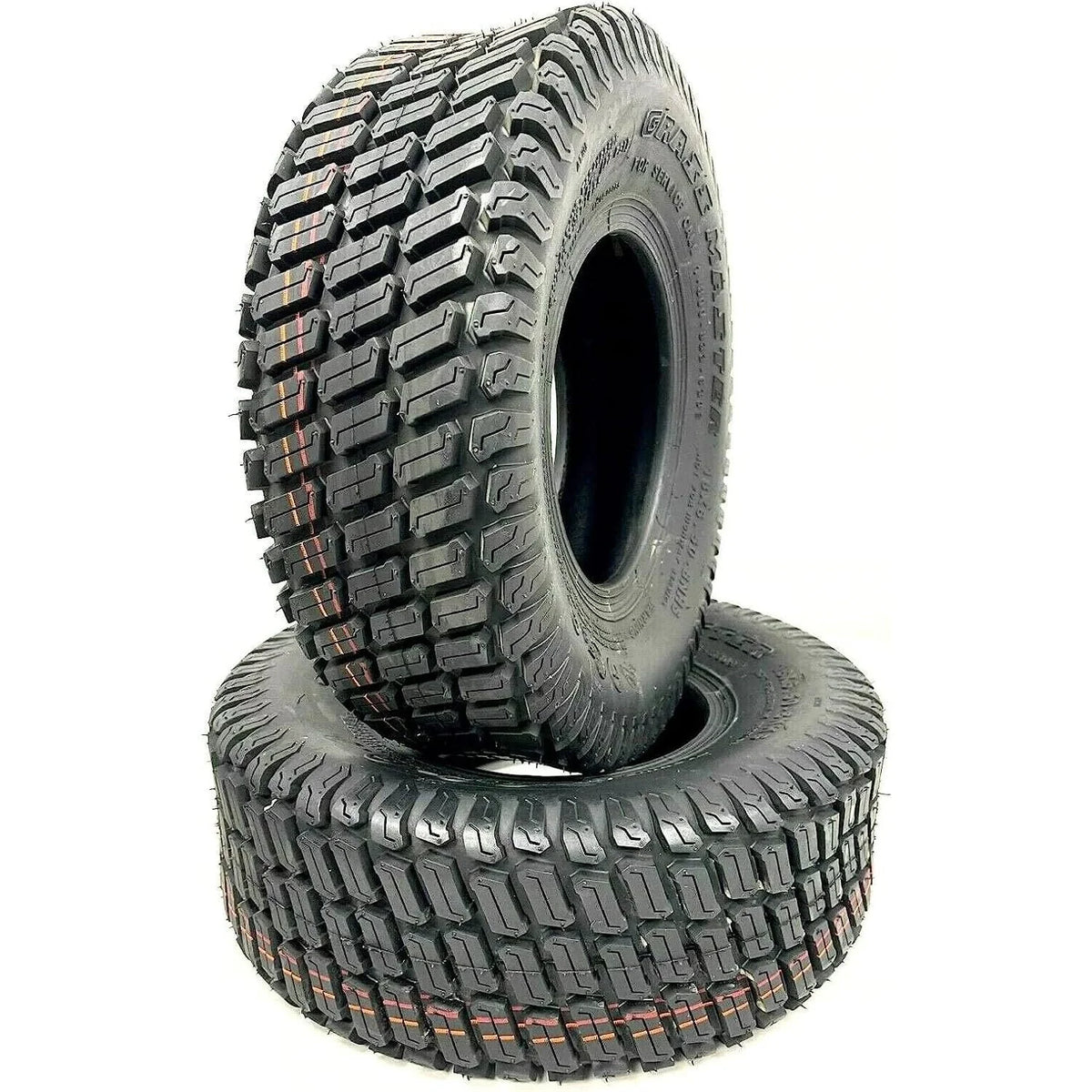 Two 18x6.50-8 Lawn Mower Tractor Tires Tubeless Heavy Duty 18x650x8 18 650 8