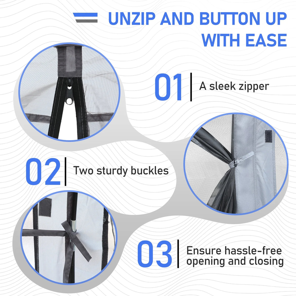 UBesGoo 12 x 12 Ez Pop Up Gazebo Canopy Tent with Mosquito Netting for Patio, Camping and Picnic Includes Carry Bag