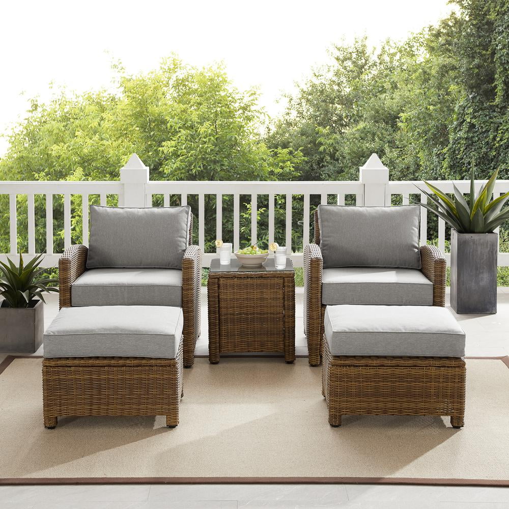 Bradenton 5Pc Outdoor Wicker Chair Set