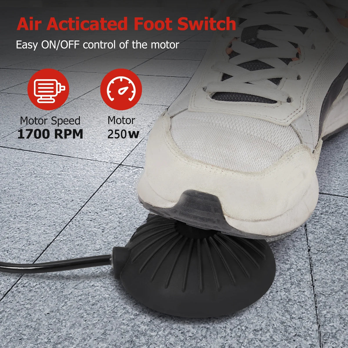 Roromall Drain Cleaner Machine 50FT/75FT/100FT x 3/8-inch/1/2-inch Sewer Auger Electric Drain Auger Sewer Snake with 4 Cutter, Air-Activated Foot Switch, Gloves