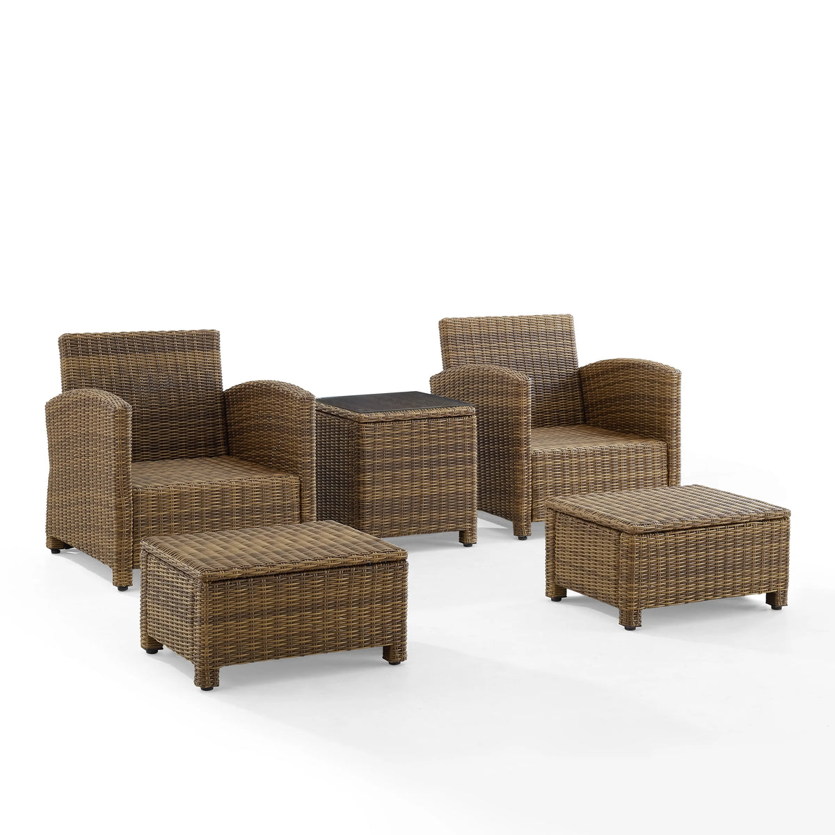 Bradenton 5Pc Outdoor Wicker Chair Set