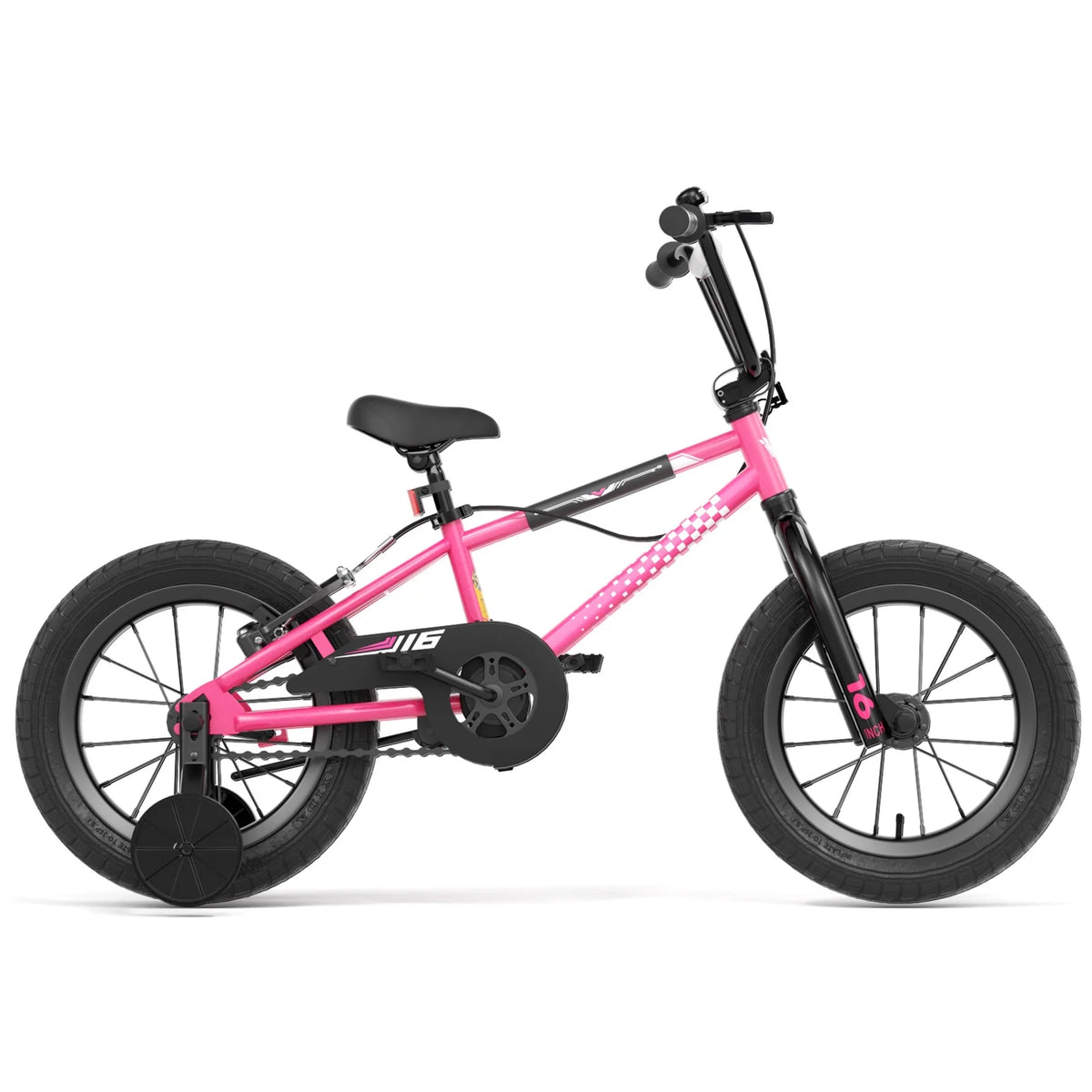 GLAF 12 14 16 Inch Kids Bike BMX Style Bicycle with Training Wheels Coaster Brake for 3-8 Years Old Toddlers Boys Girls Multiple Colors