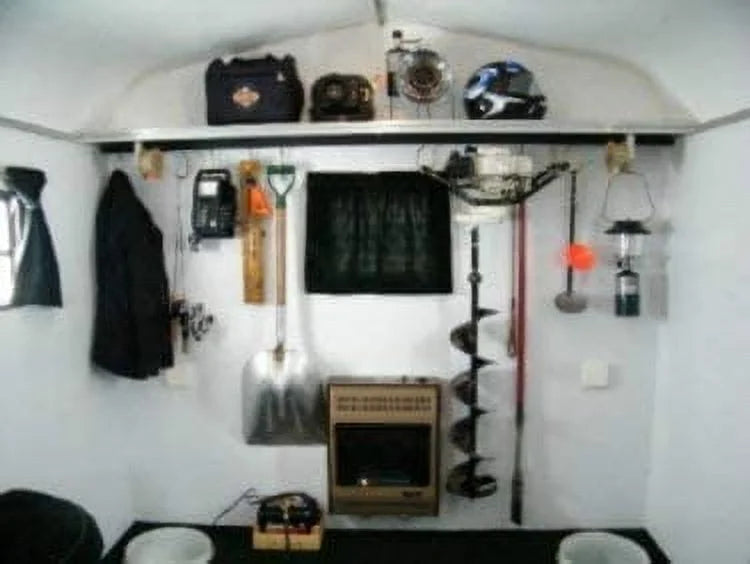 50" Adjustable Overhead Garage Ceiling Storage Track/Bike Rack With Hooks that Slide and Rotate, 50 Lbs. per Hook.