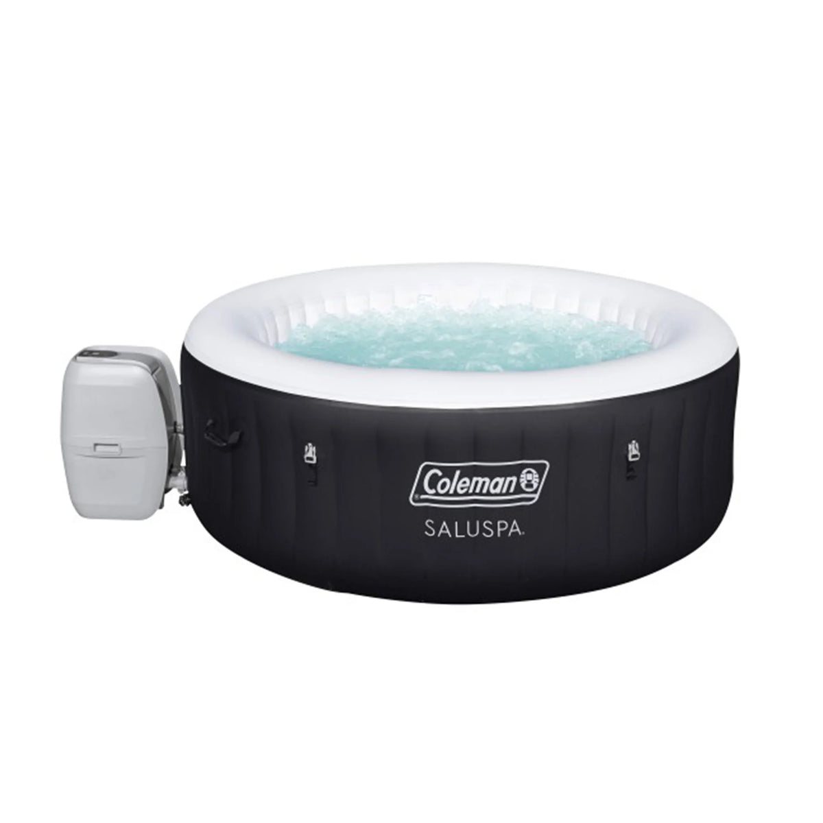Coleman 4 Person 60 Jet Outdoor Spa, Inflatable Hot Tub, Gray