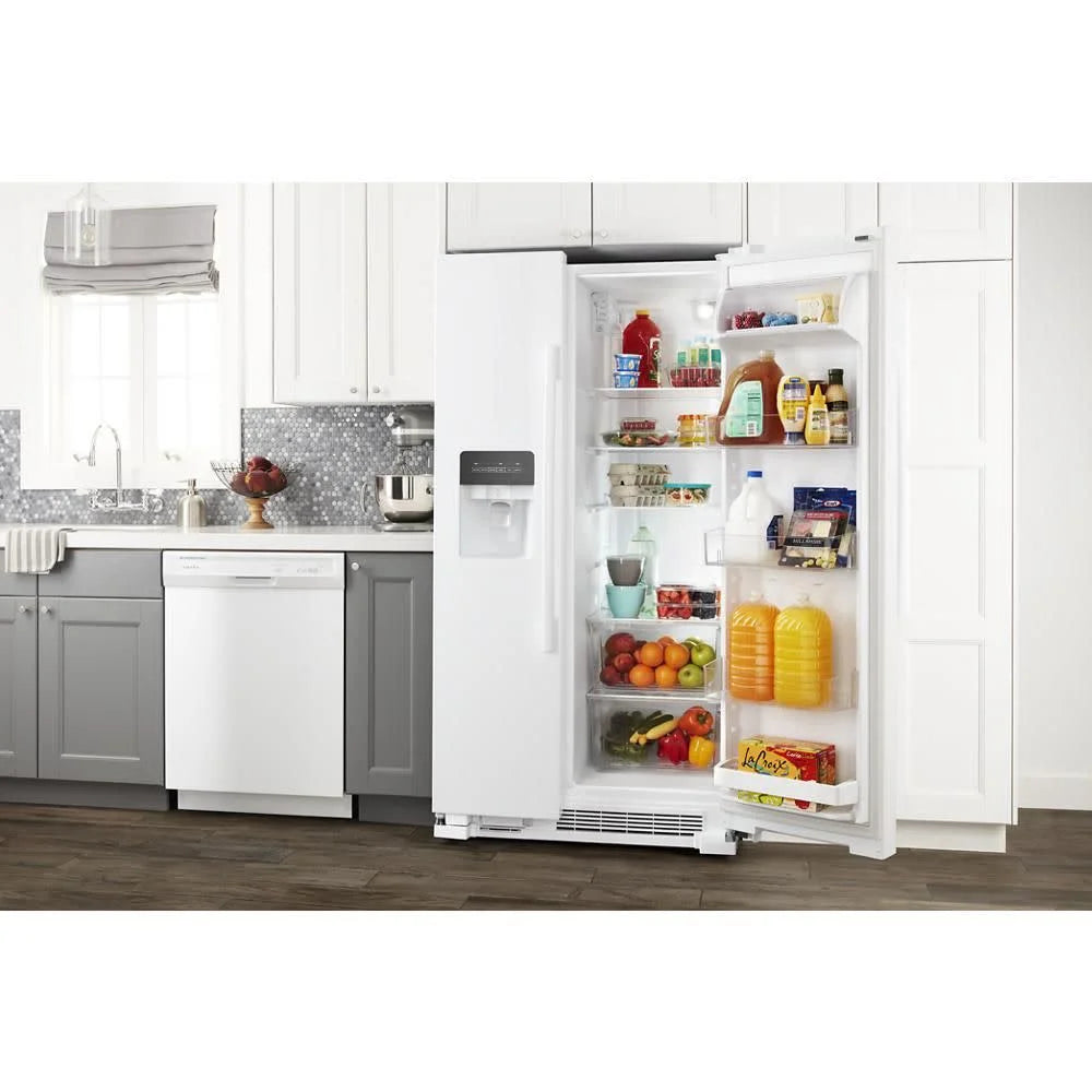 Amana® ASI2575GRS: 36-inch Side-by-Side Refrigerator with Dual Pad External Ice and Water Dispenser