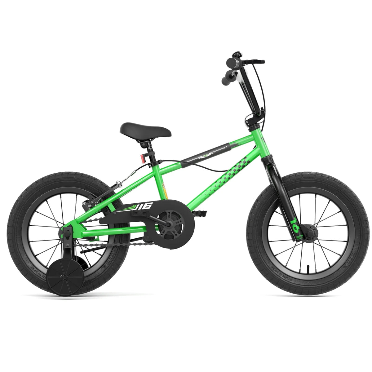 GLAF 12 14 16 Inch Kids Bike BMX Style Bicycle with Training Wheels Coaster Brake for 3-8 Years Old Toddlers Boys Girls Multiple Colors