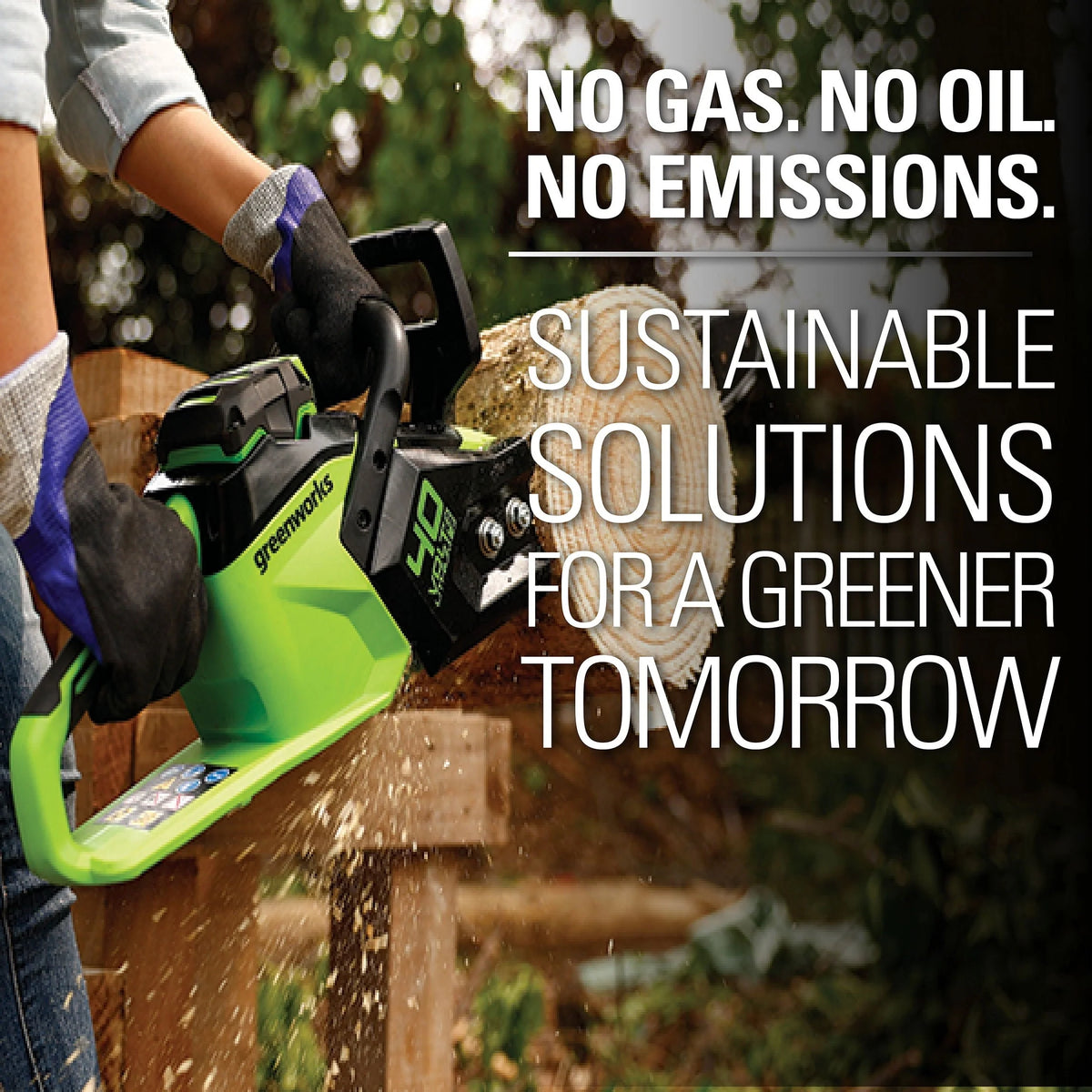 Greenworks 40V 14-inch Brushless Chainsaw with 2.5 Ah Battery and Charger, 2012802