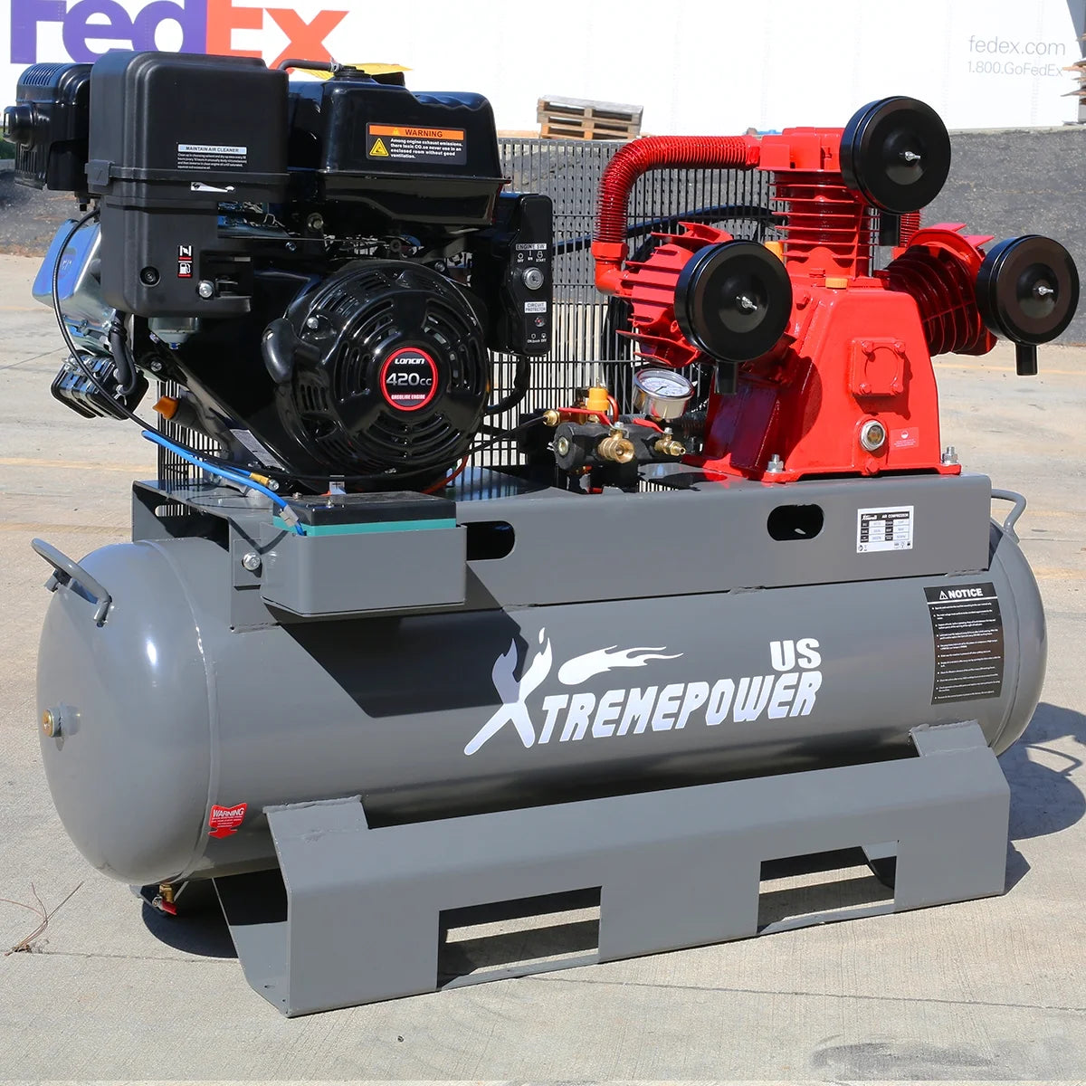 XtremepowerUS 10 Gallon Ultra Quiet Portable Air Compressor, 3.5HP, 125 PSI, Oil-Lubricated, 120V