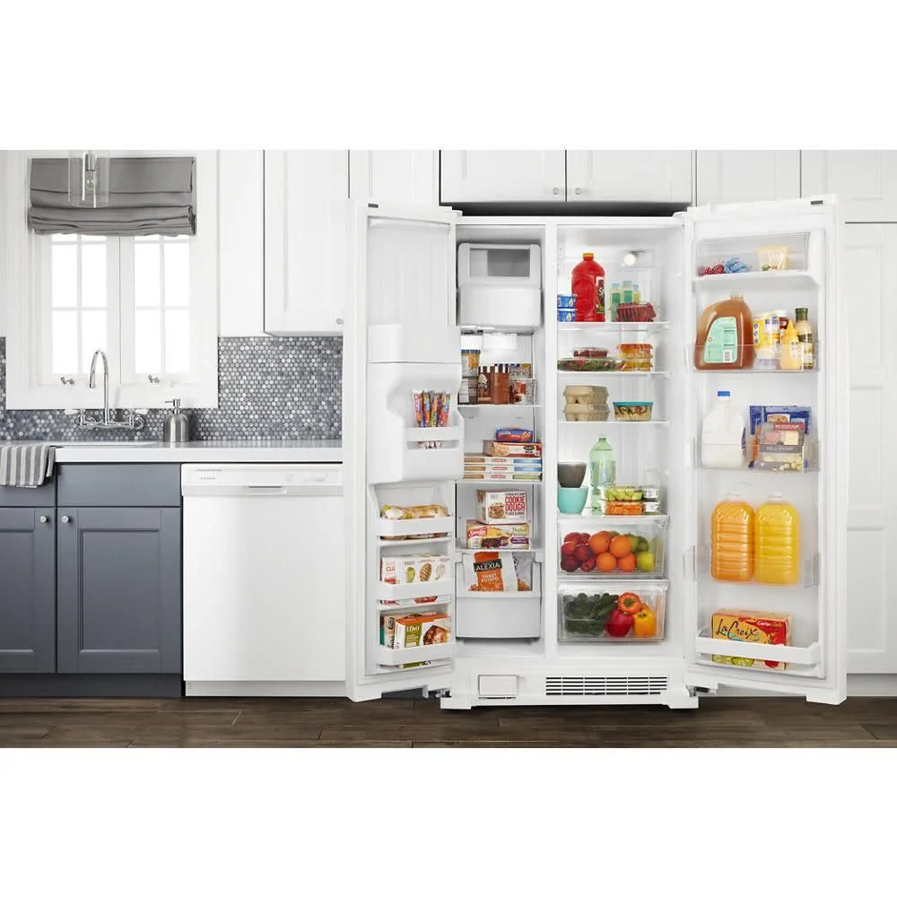 Amana® ASI2575GRS: 36-inch Side-by-Side Refrigerator with Dual Pad External Ice and Water Dispenser