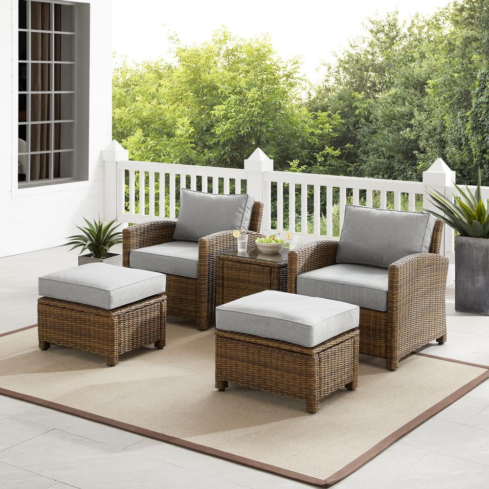 Bradenton 5Pc Outdoor Wicker Chair Set