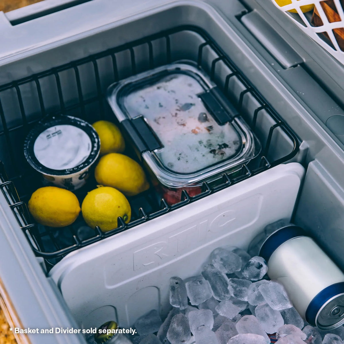 RTIC 52 QT Ultra-Light Wheeled Hard-Sided Ice Chest Cooler, Fits 78 Cans, White & Grey