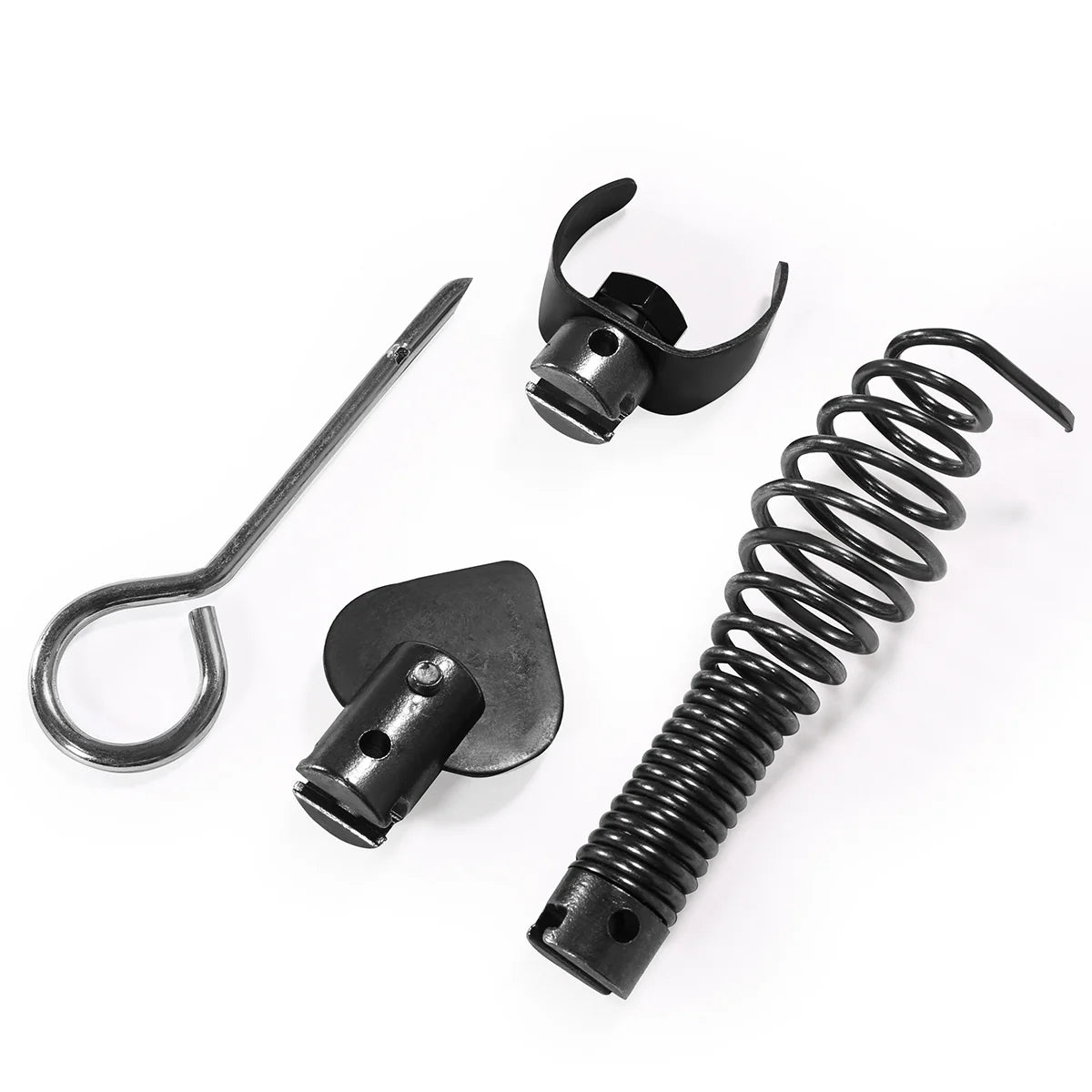 XtremepowerUS Auto Feed Drain Auger Snake - Handheld, 25 Ft, 3/4"-2" Pipes, Red/Black