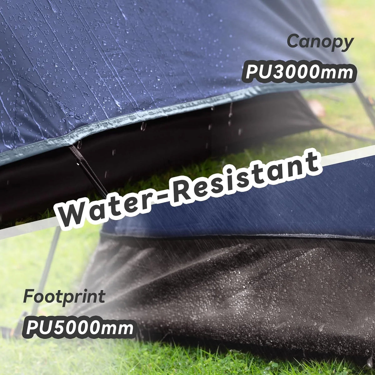 Camping Tent 2/3/4 Person, Professional Waterproof & Windproof Lightweight Backpacking Tent Suitable for Outdoor,Hiking,Camping, Mountaineering and Travel