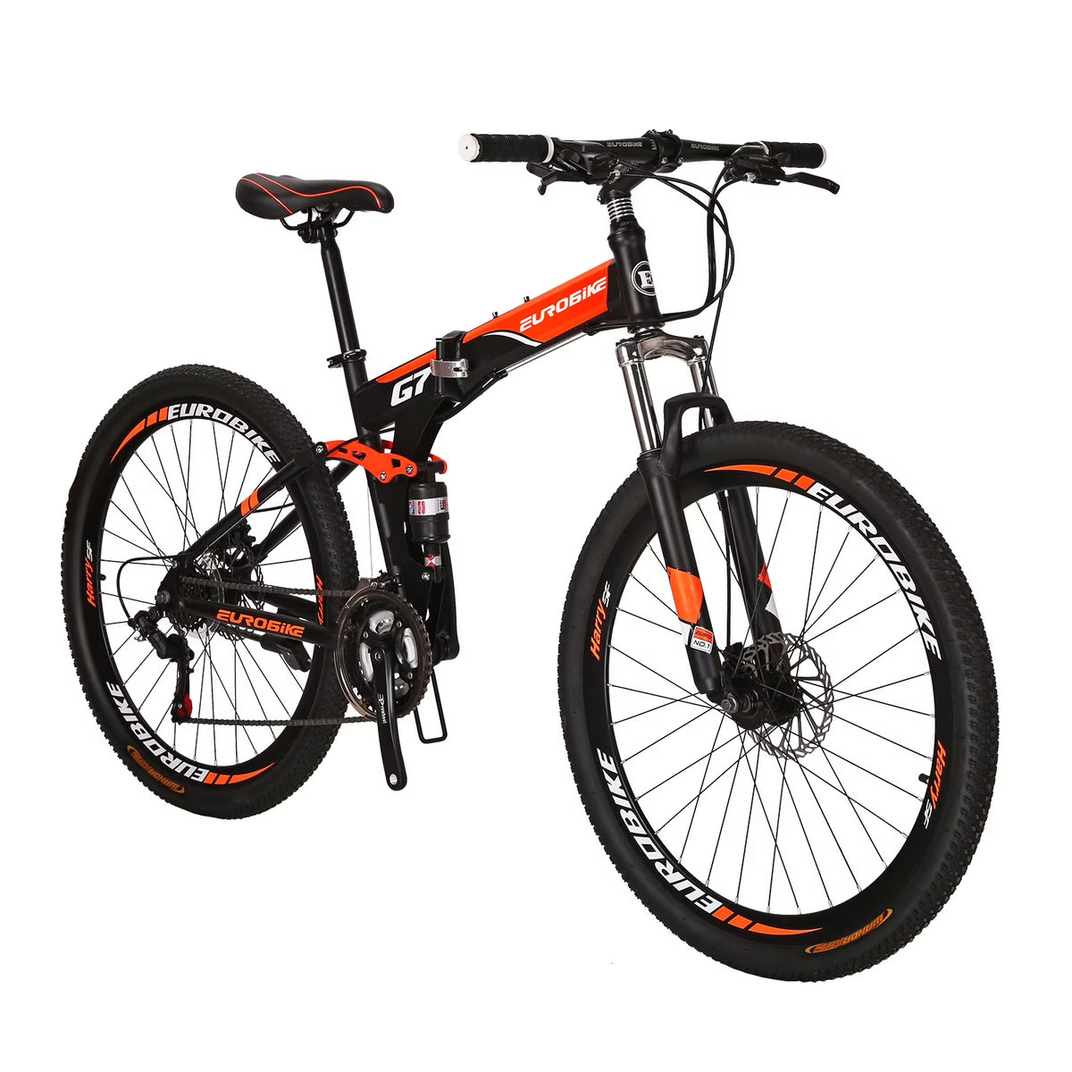 Eurobike 27.5” Full Suspension Folding Mountain Bike Foldable Frame Bicycle Disc Brakes Men or Women Bikes for Afults Green