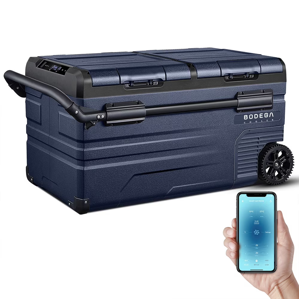 BODEGA 12 Volt 80 Qt.?5L) Car Refrigerator, Portable Freezer, Car Fridge for Camping, Travel,APP Control, Rv