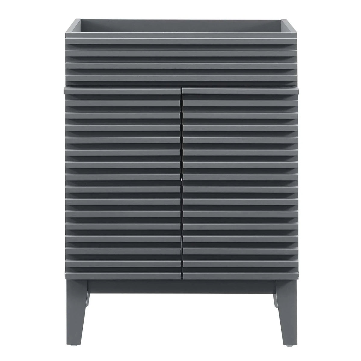 Vanity Cabinet (Sink not included), Black, Wood, Mid Century Hotel Bedroom Bathroom, Modern Contemporary HB33433