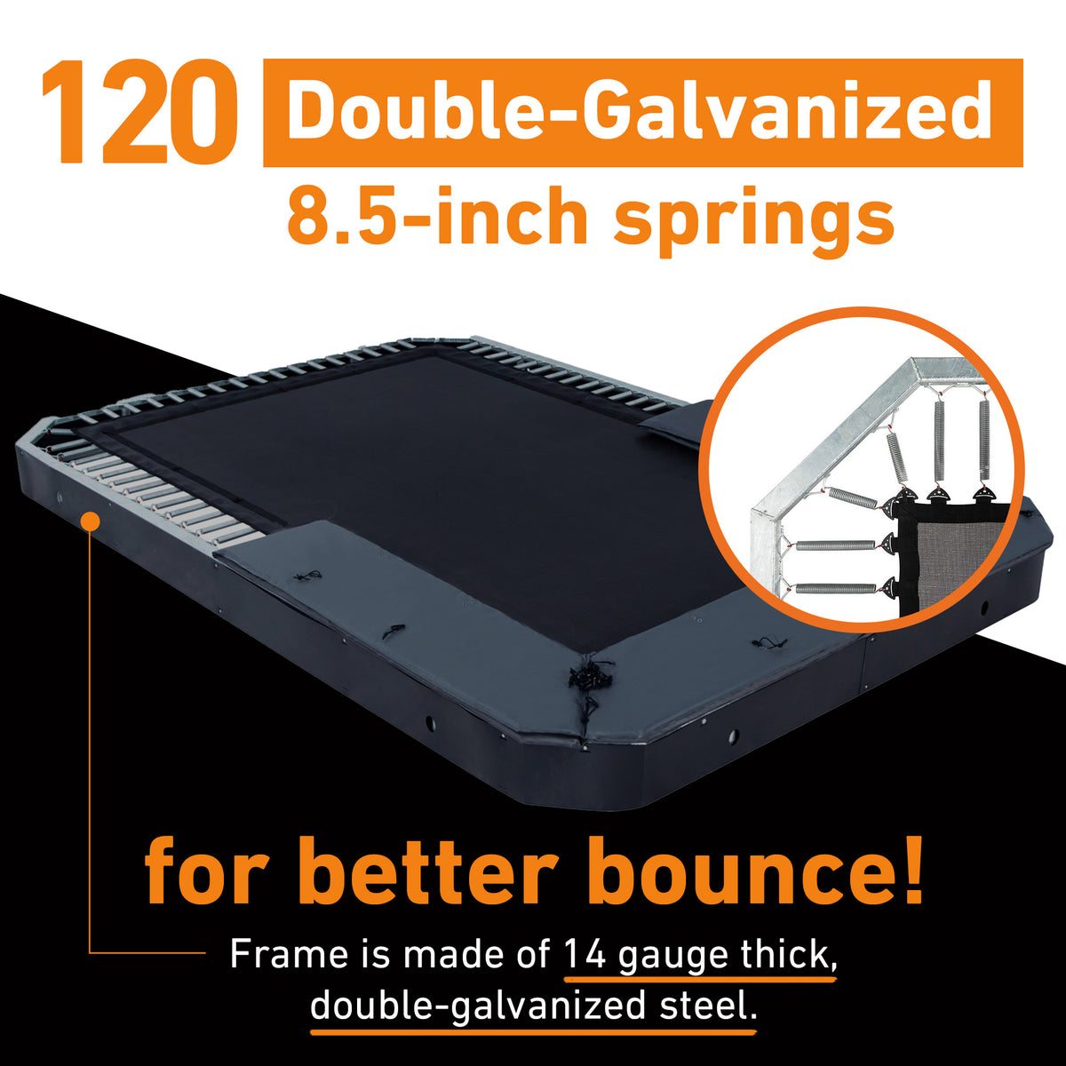 Avyna Pro-Line 10x17' Rectangle In-Ground Trampoline - Large Outdoor Trampoline for Kids and Adults - Rectangular Trampoline with Advanced Safety Features for Backyard Recreation