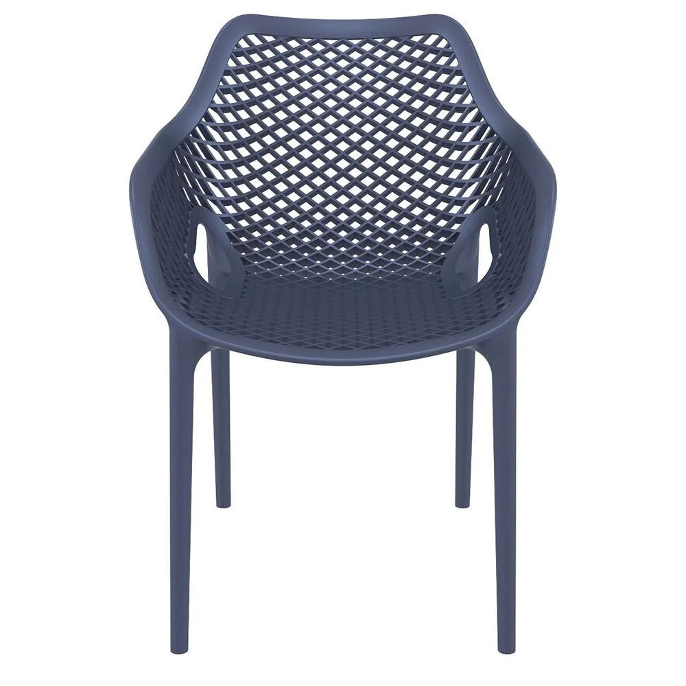 Compamia Air XL Outdoor Patio Dining Arm Chair in Dark Gray