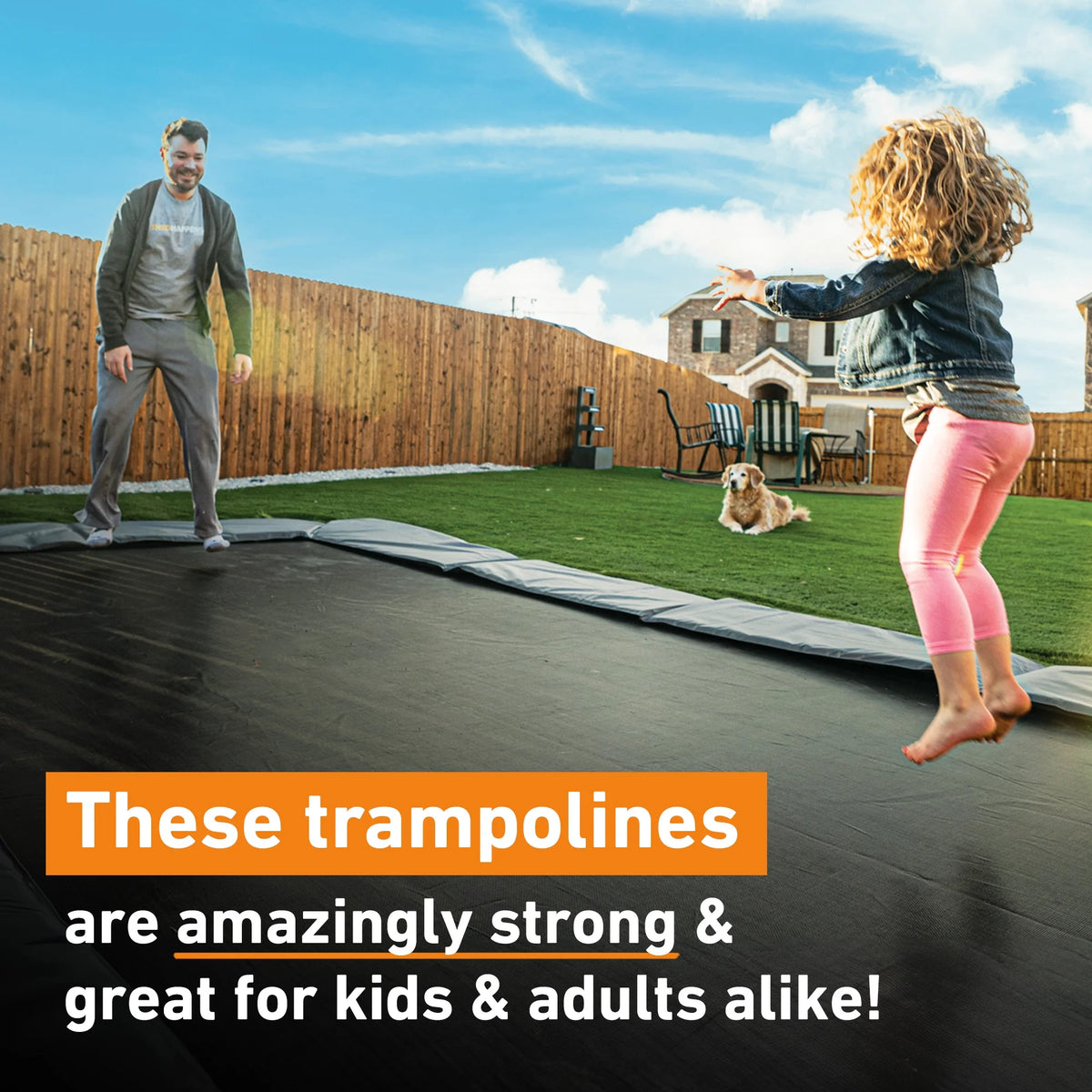 Avyna Pro-Line 10x17' Rectangle In-Ground Trampoline - Large Outdoor Trampoline for Kids and Adults - Rectangular Trampoline with Advanced Safety Features for Backyard Recreation
