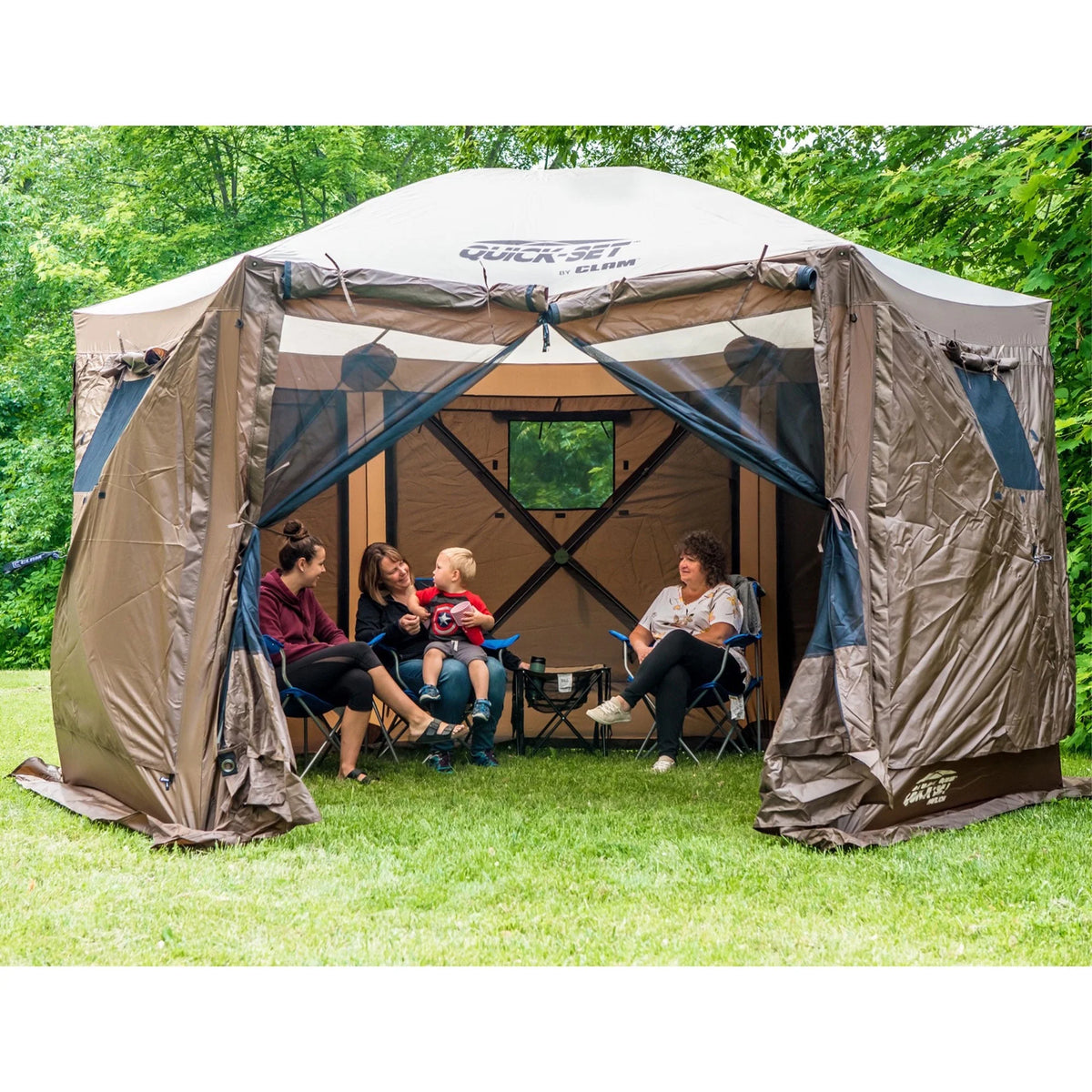 Clam Quick Set Pavilion Portable Camping Outdoor Gazebo Canopy Screen