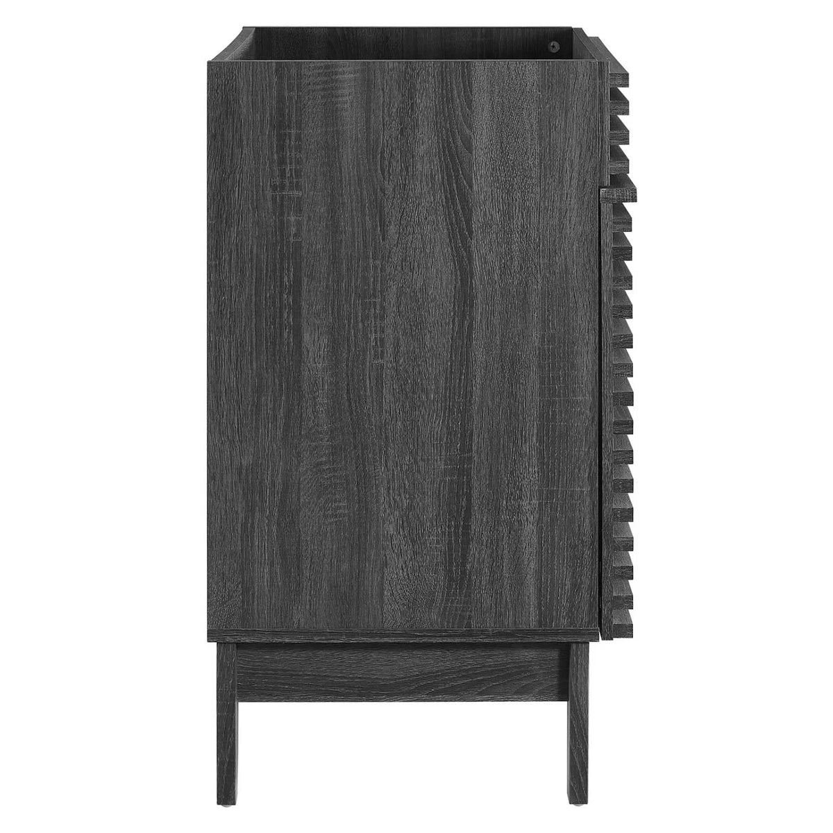 Vanity Cabinet (Sink not included), Black, Wood, Mid Century Hotel Bedroom Bathroom, Modern Contemporary HB33433