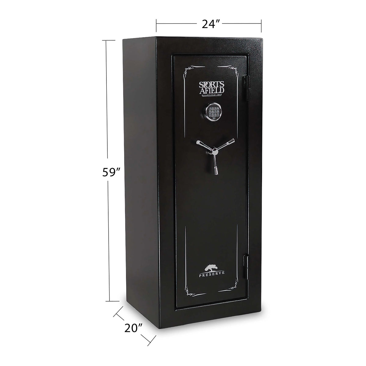 Sports Afield Preserve Series Gun Safe E-Lock Black SA5924P