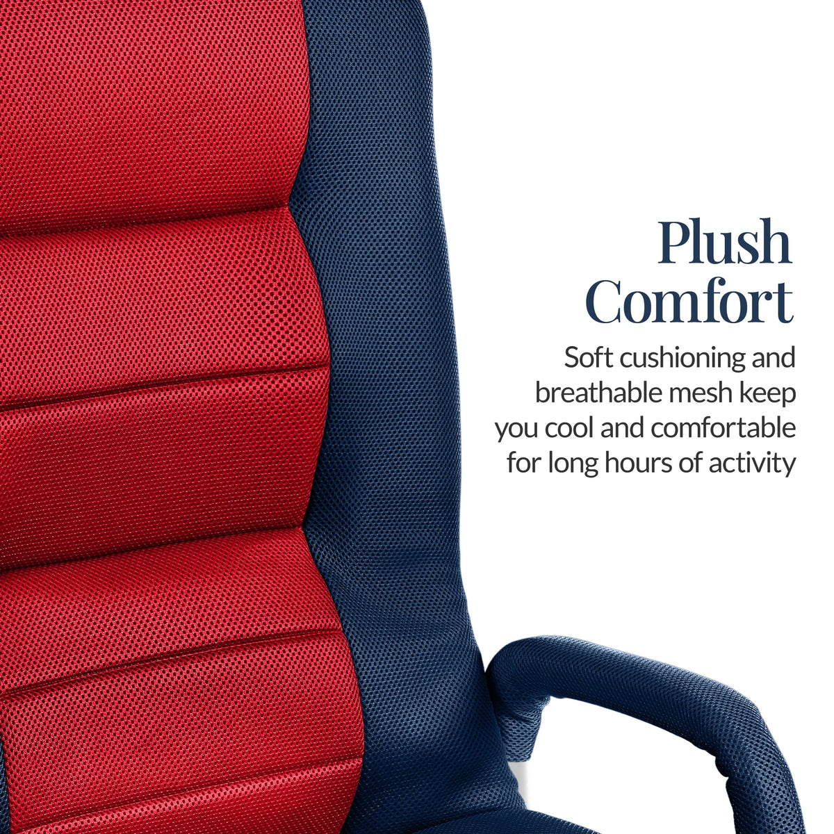 Best Choice Products 360-Degree Swivel Gaming Floor Chair w/ Armrest Handles, Foldable Adjustable Backrest - Blue/Red
