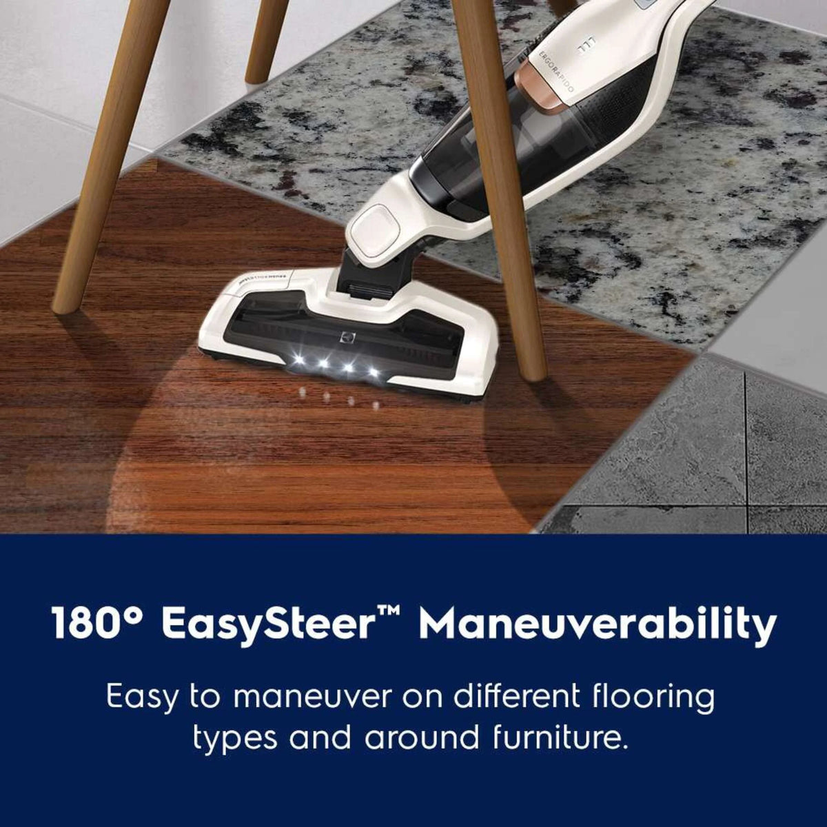 Electrolux Ergorapido Cordless 2-in-1 Vacuum with 180 EasySteer Mobility