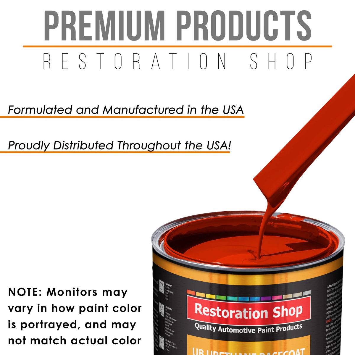 Pro Street Red Premium Gallon Kit URETHANE BASECOAT Car Auto Body Paint Kit