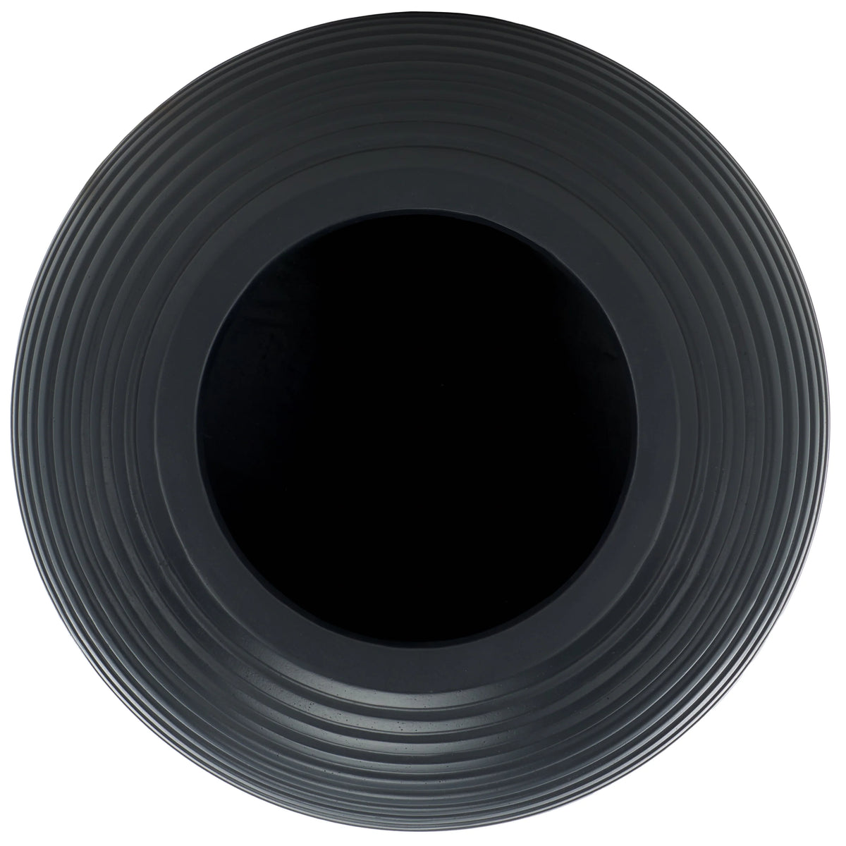 SAFAVIEH Mora 20" x 20" x 18" Round Black Ficonstone Solid Plant Pot