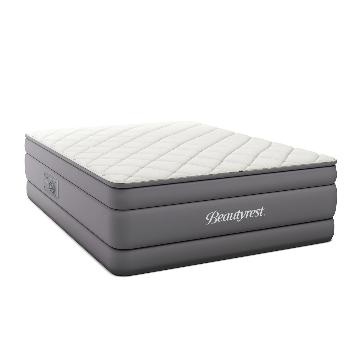 Beautyrest 20" Cushion Aire Queen Quilted Pillow Top Cover Air Bed Mattress with Built-in Pump