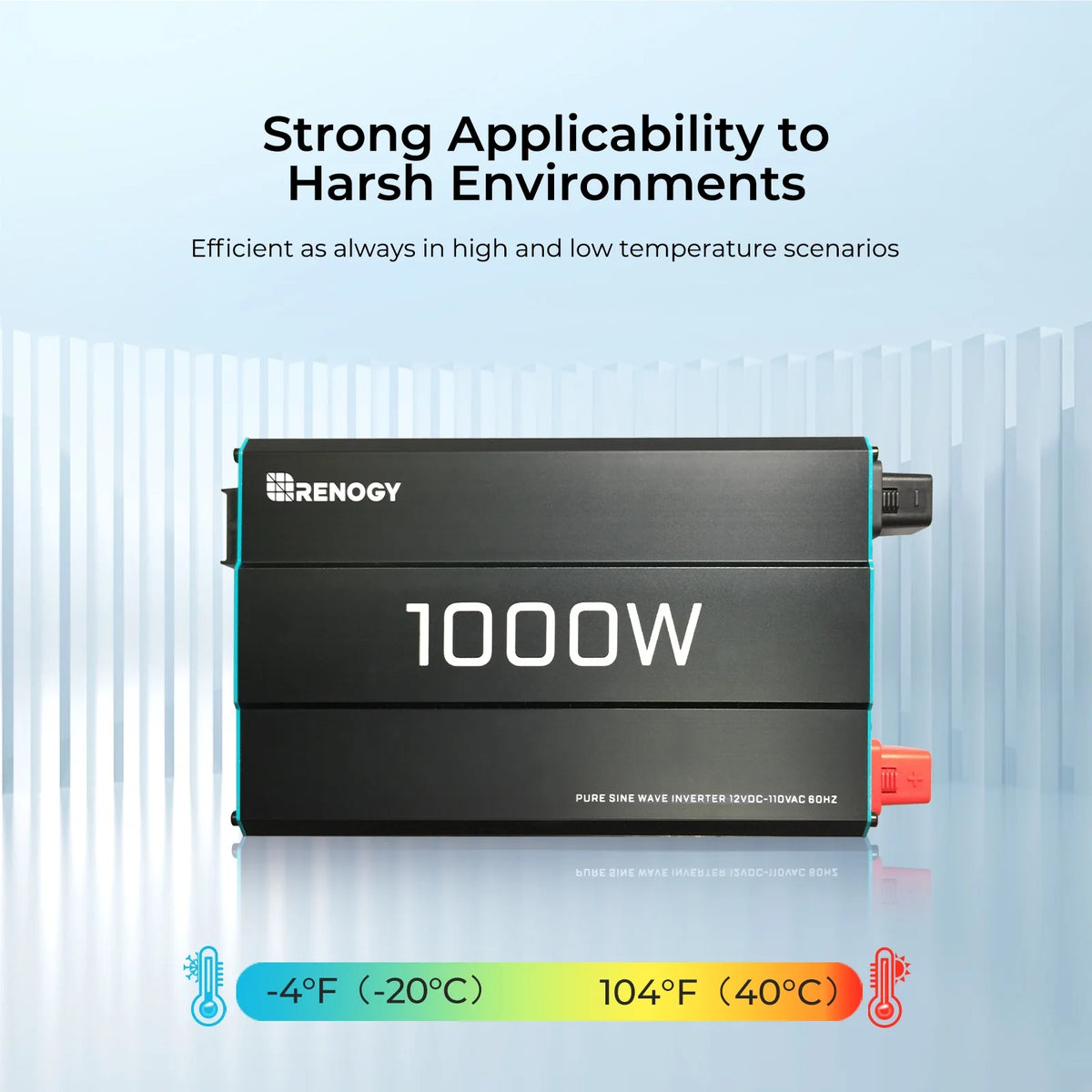 Renogy 700W 12V Pure Sine Wave Inverter, Power Inverter DC 12V to AC 120V, High-Efficiency, Remote Control