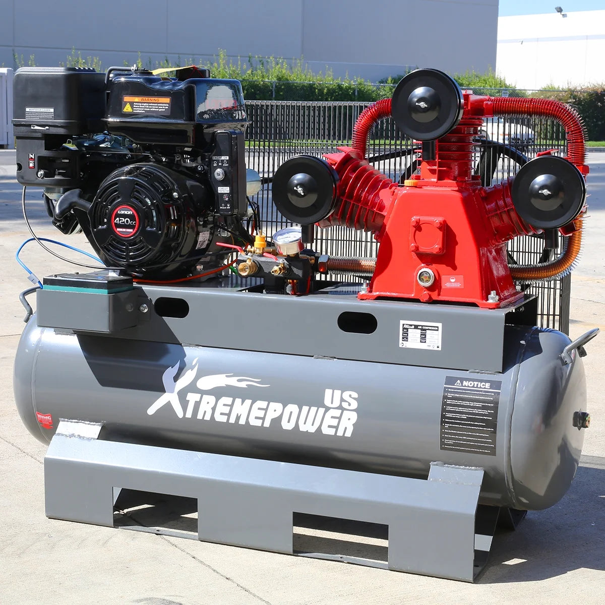 XtremepowerUS 10 Gallon Ultra Quiet Portable Air Compressor, 3.5HP, 125 PSI, Oil-Lubricated, 120V