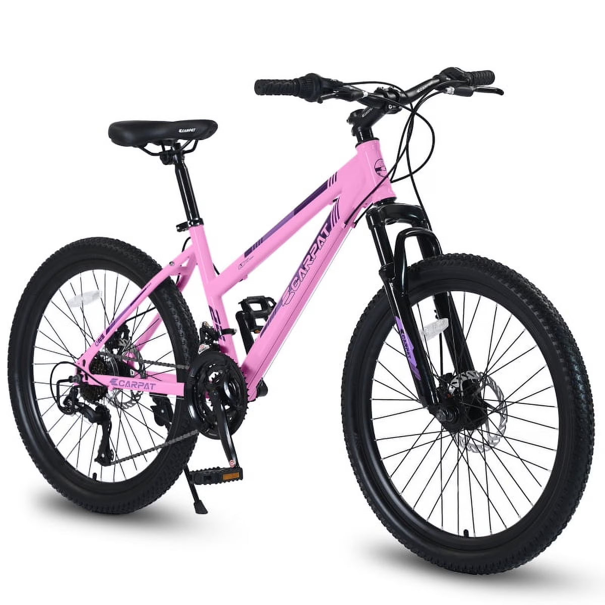 26" Mountain Bike for Females - Shimano 21 Speeds Dual Disc Brakes & 100mm Front Suspension