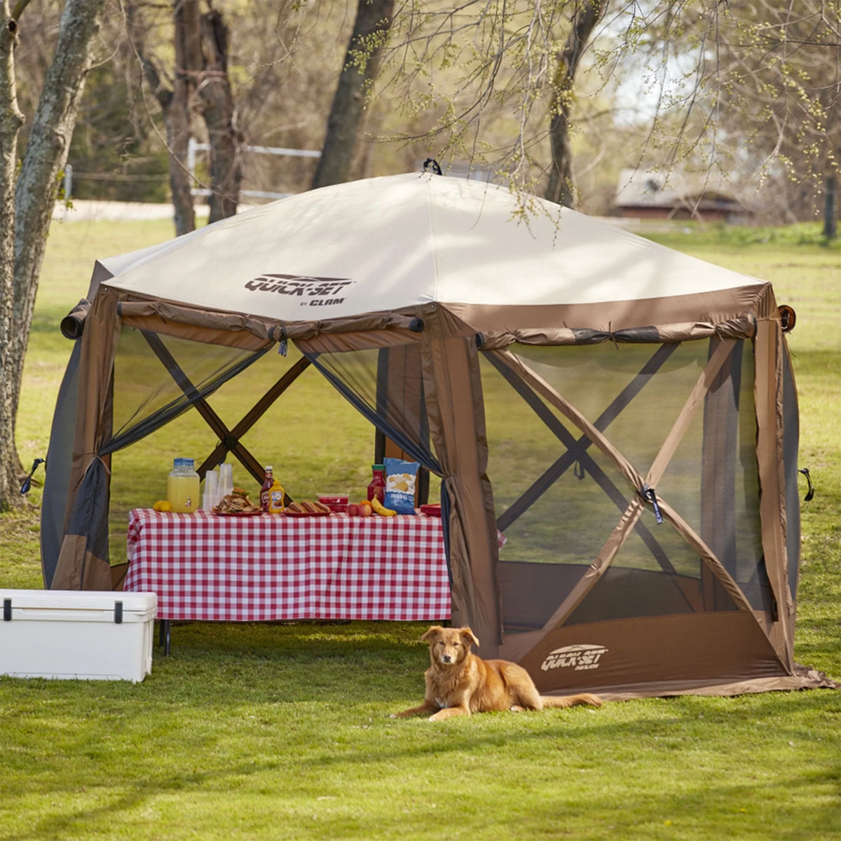Clam Quick Set Pavilion Portable Camping Outdoor Gazebo Canopy Screen