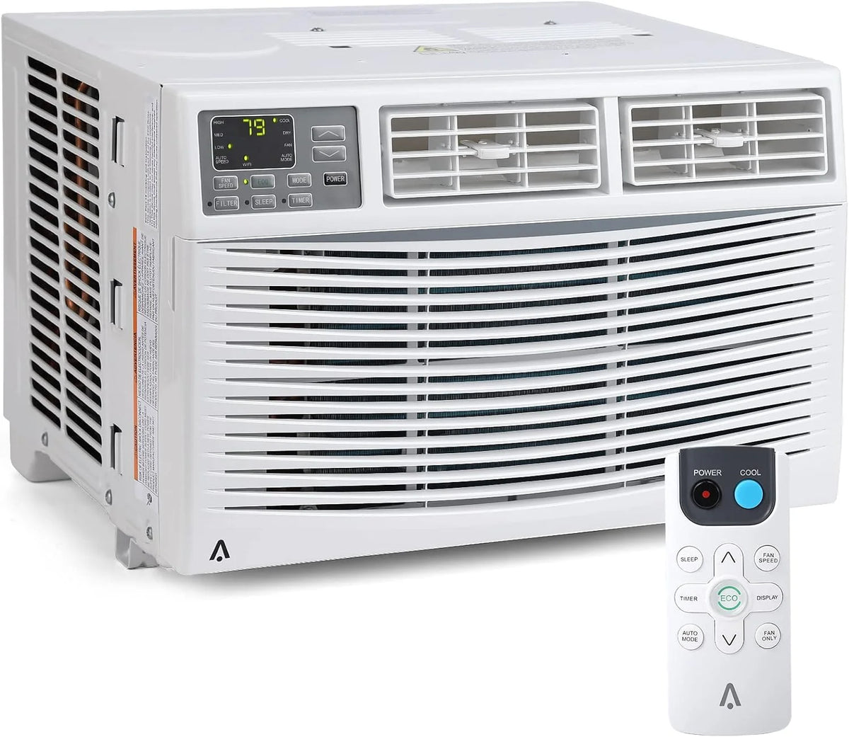 Homhougo 6,000 BTU Window Air Conditioner, 3-in-1 AC Unit (Cooling, Dehumidifying, Fan), Timer, Sleep/ECO Mode, Easy Installation Kit, Cools Rooms Up to 350 Sq.Ft, 115V/60Hz