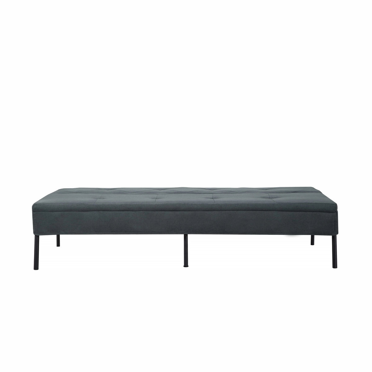 BSHTI 63Futon Sofa Bed,Upholstered with Polyester Fabric Convertible Sofa Couch for Living Room,Office(Black)