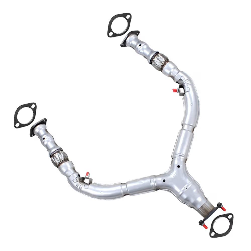 Stainless Steel Exhaust Front Flex Y-Pipe Compatible for Infiniti G37 2008-2013 3.7L - Direct Fit