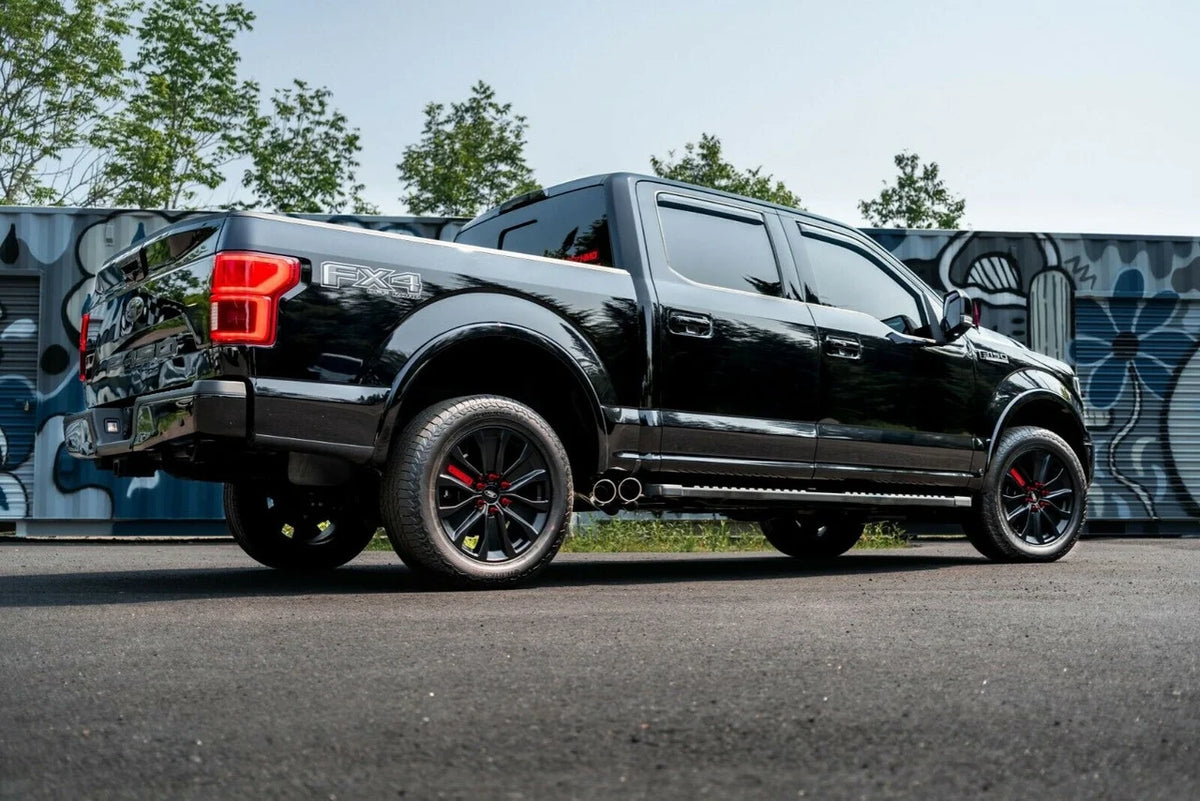 MBRP 15+ Ford F150 T409 Pre-Axle 4in OD Tips Dual Outlet 3in Cat Back Exhaust Fits select: 2019 FORD F150 SUPERCREW