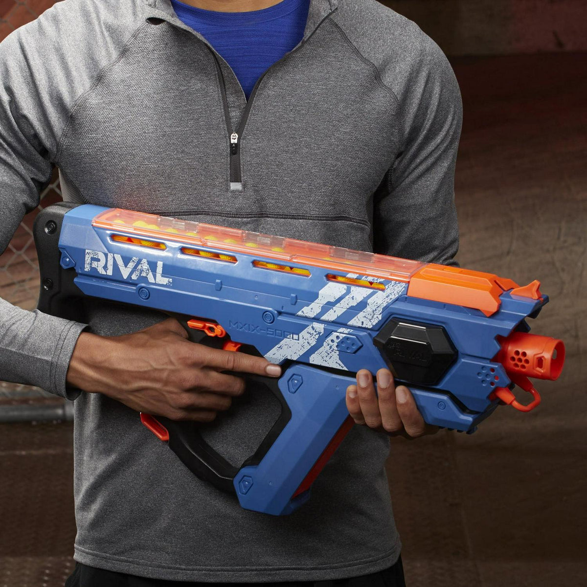 Nerf Rival Perses MXIX-5000 Team Blue Motorized Kids Toy Blaster with 50 Ball Dart Rounds for Ages 14 and Up