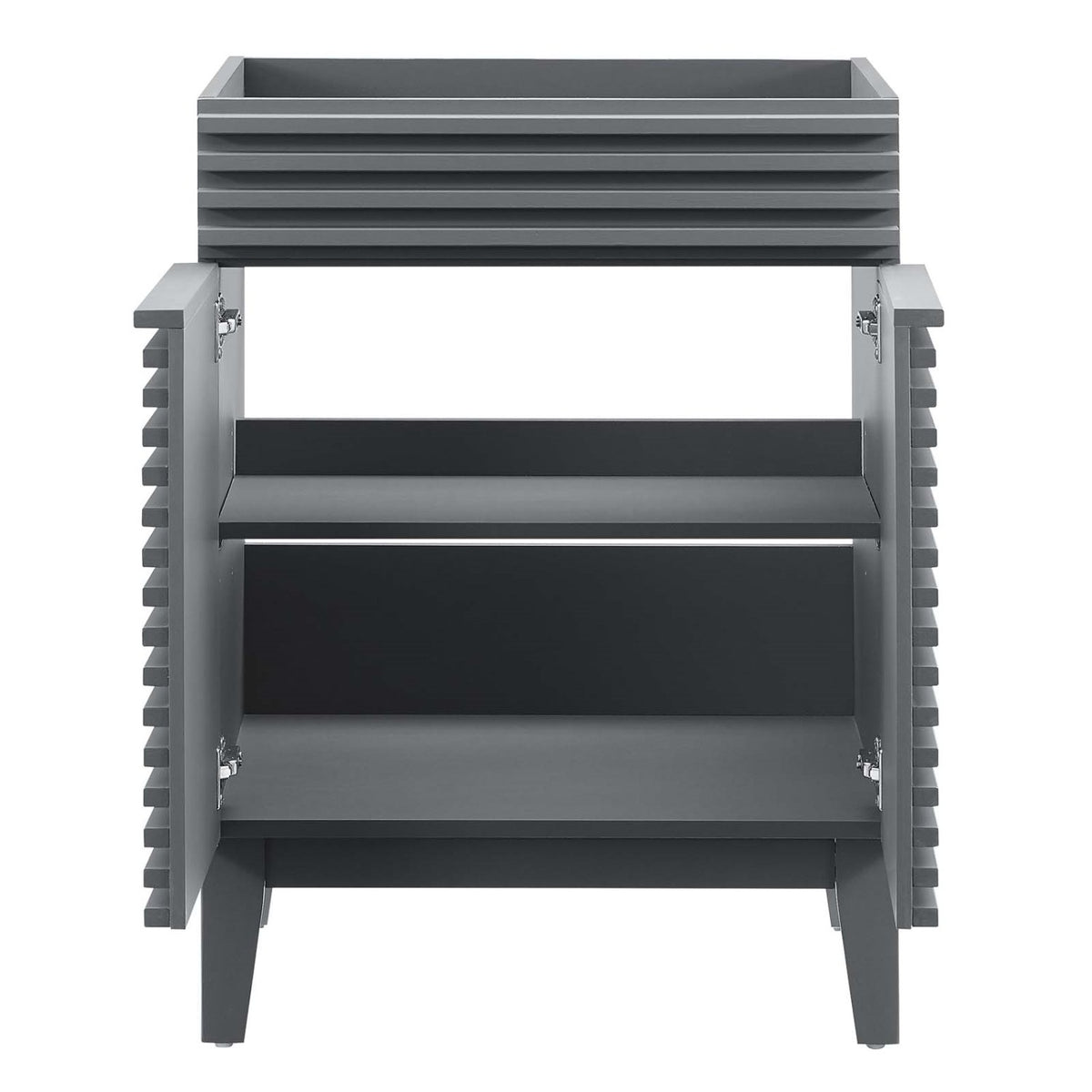 Vanity Cabinet (Sink not included), Black, Wood, Mid Century Hotel Bedroom Bathroom, Modern Contemporary HB33433