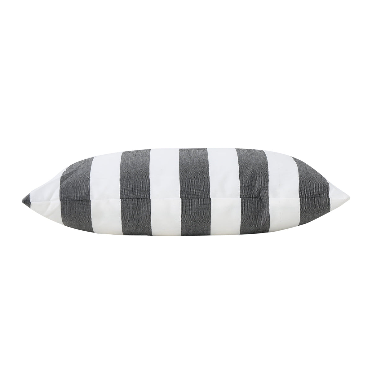 GDF Studio La Mesa Indoor Water Resistant Rectangular Throw Pillow, Black Striped