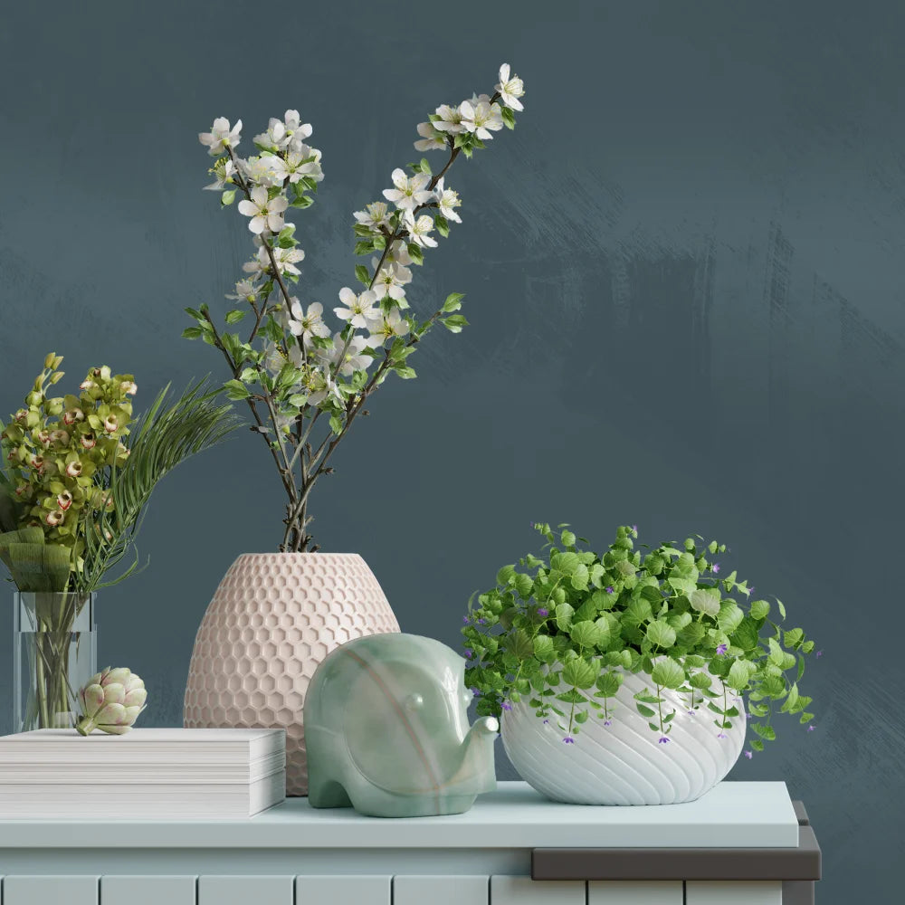 ALL-IN-ONE Limewash Paint, 2 Quart Paint Bundle and Tool Kit - Faux Lime Wash Effect, Matte Suede Wall Treatment - Haven (heathered, muted blue)