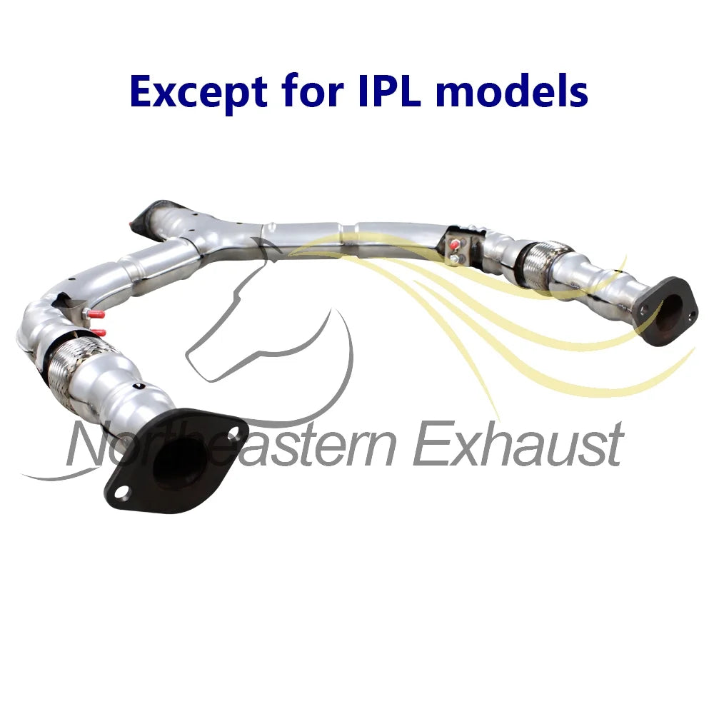 Stainless Steel Exhaust Front Flex Y-Pipe Compatible for Infiniti G37 2008-2013 3.7L - Direct Fit